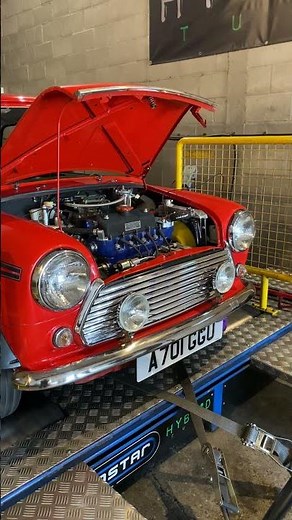Wow the noise this makes?! 😍 1430cc Classic Mini Crafted Classics Tuning rolling road dyno pull.