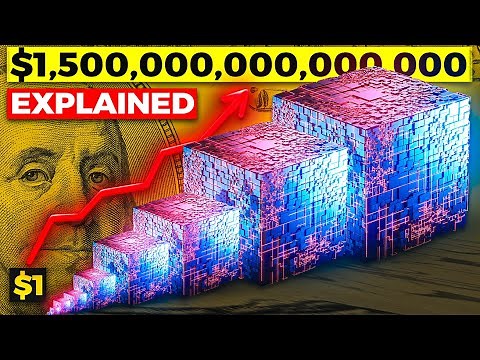 ALL the Money in the World... Explained in 100 Cubes 💵 🌎 ▪️◾◼️ ⬛