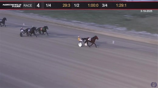 5.2K views · 158 reactions | 賂 BLUE VENTURA gets a head in front to capture the runner-up spot in his Ohio debut at Northfield Park clocked in 1:57.3 with Anthony MacDonald for trainer Jason McGinnis. Congrats to his owners and Team Ohio  #ownalittleloveitalot | The Stable | Facebook