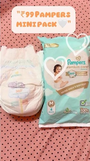 Pampers Mini Pack ₹99 👶 | Soft, absorbent & perfect for travel 🤍