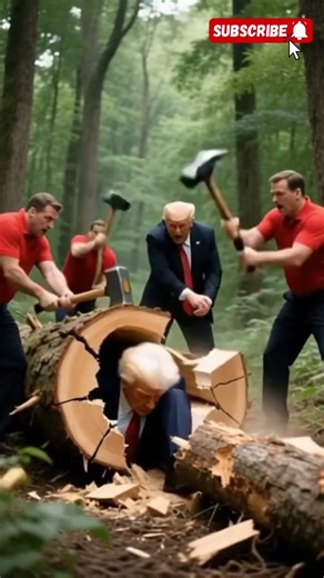 Shocking Forest Rescue 😱 | Trump Found Inside a Log! 🌲🔥 #ViralShorts #pakvsind