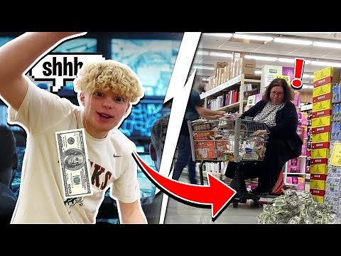 $100 On String Prank In Public! (GONE WRONG)