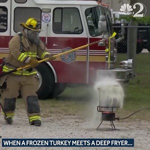 277K views · 654 reactions | 旅DON’T DO THIS! Orange County firefighters demonstrated what happens when a frozen turkey hits a deep fryer. | WESH 2 News | Facebook