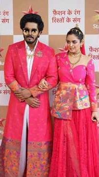 Udne Ki Aasha Fame Neha Harsora & Kanwar Dhillon Turn Heads In Vibrant Pink Looks At Star Plus Event
