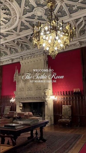 Step into Marble House’s Gothic Room – an evocative blend of architecture and elegance. ⁠