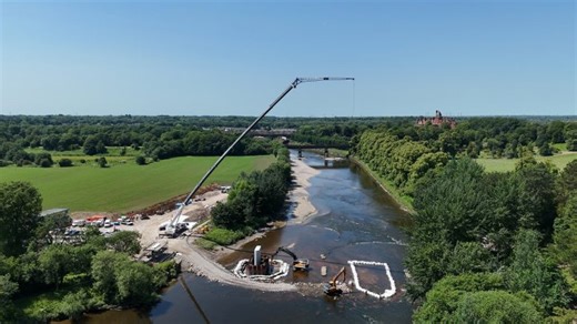 New images released showing off-site progress of Tram Bridge construction