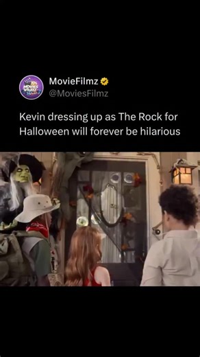 Follow (us) @MOVIESFILMZ For The Best Movie Clips You’ve ever watched! 😟🍿 in 2019, Kevin Hart delivered an unforgettable Halloween stunt that showcased his trademark humor and creativity by dressing up as his friend, Dwayne “The Rock” Johnson. Hart meticulously recreated a famous photograph of The Rock from the 1990s, where Johnson sported a distinctive turtleneck, a fanny pack, and an iconic chain. Hart not only nailed the look with the exact clothing items but also mimicked Johnson’s signatu