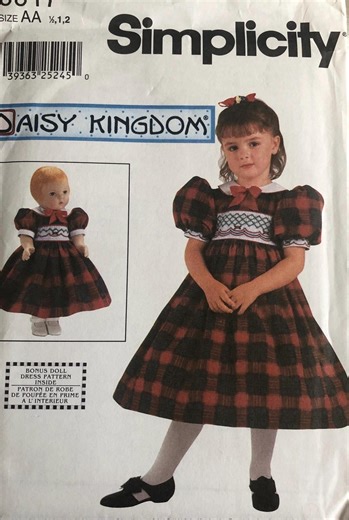 Daisy Kingdom Schnittmuster für Kleinkinder- und Puppenkleider, Einfachheit 9917 - Etsy.de