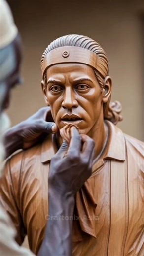 Ronaldinho ⚽🦵 #woodwork #woodworking #woodart #craftonixasia