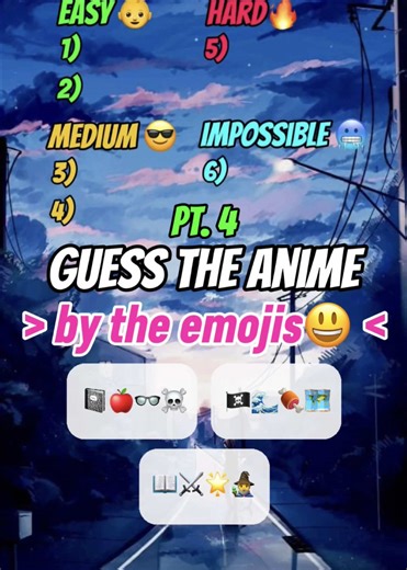 Can you guess the animes from the emojis? #fyp #foryoupage #animefyp #anime #animequiz #quiz