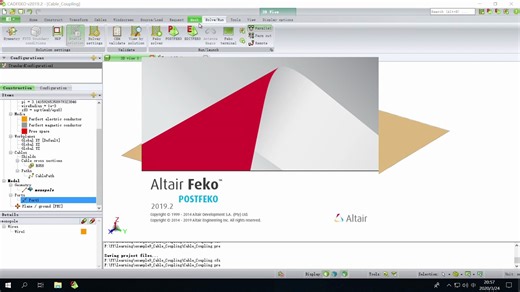 【不能开学之学FEKO】天线与屏蔽线缆束的场线耦合