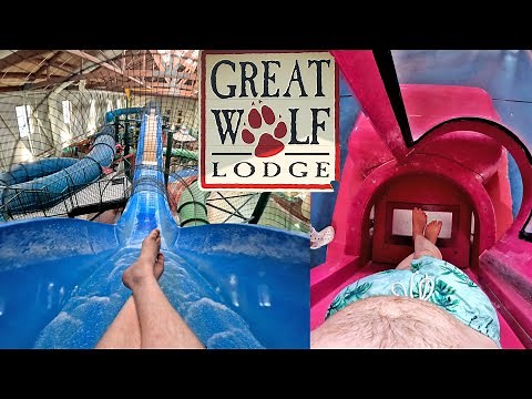 Great Wolf Lodge Niagara Falls | All Slides POV (including Wolf Tail)