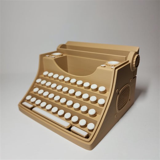 3D Printed Typewriter Sticky Note Holder: Retro Desk Organizer - Etsy
