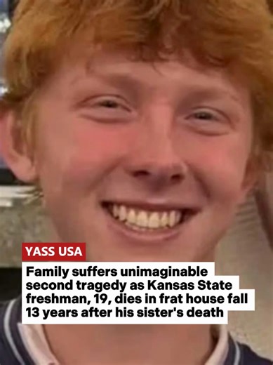 19-year-old Jack Fleischaker died after falling from a fraternity house window near Kansas State University on April 25. He was hospitalized in critical condition and passed away three days later, with authorities confirming no foul play. His death comes nearly 13 years after his sister, Natalie Fleischaker, died from Diffuse Intrinsic Pontine Glioma (DIPG) at age eight. He is remembered as a kind and joyful person, and his organs were donated in a final act of generosity. #kansas #kansasstateun
