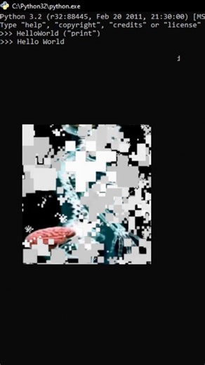 HelloWorld (“print”), моя самая первая команда #python #memes #helloworld #print