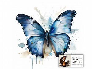 Blue Morpho Butterfly Watercolor Art Print - Etsy