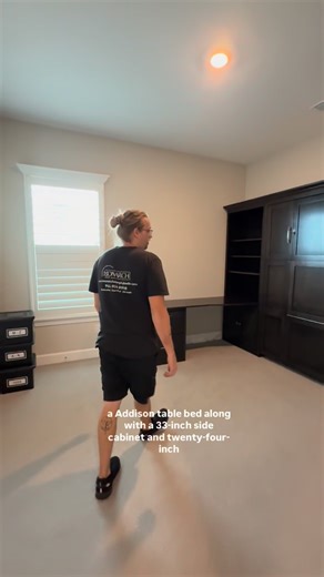 Monarch Murphy Beds on Instagram: "Our expert installer, Nick, walks you through every detail of this Addison Table Bed install. One of the best parts of our made-to-order murphy beds is the ability to tailor it to your needs. Customers can choose from multiple side cabinet options, plus a variety of drawer or shelving configurations, so the bed works perfectly for storage, organization, and everyday use. The Addison Table Bed is a smart solution for home offices, guest rooms, or flex spaces tha