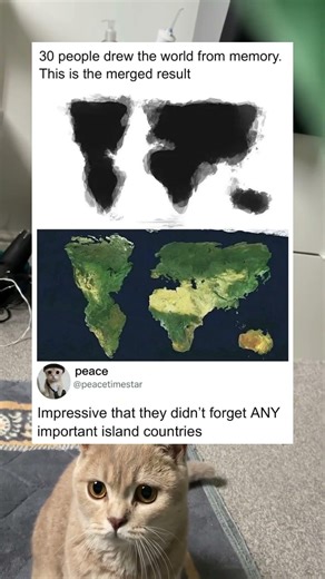 People tried drawing the world map from memory