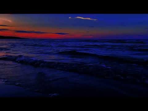 Beach Ambience for Sleeping with Natural Ocean Sounds | Dark Screen Night Waves