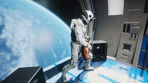 Astronaut On His Spaceship Plays Space: stockowe wideo (w 100% bez tantiem) 1058264797 | Shutterstock