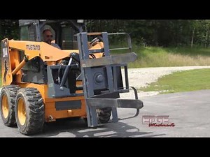 EDGE Hydraulic Pallet Forks Rotate 180 Degrees from the Cab.