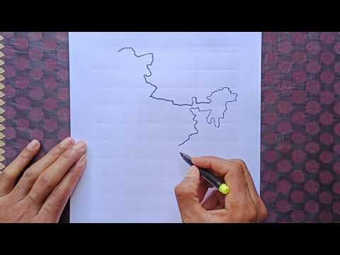 India Map drawing with colour ✏️ || How to draw India Map easy tricks