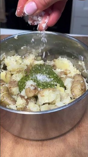 Baked Cod with a lemon and Parmesan crust and pesto crust new potatoes and peas #cooking
