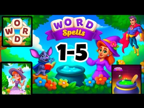WORD SPELLS Puzzle for Adults level 1 2 3 4 5