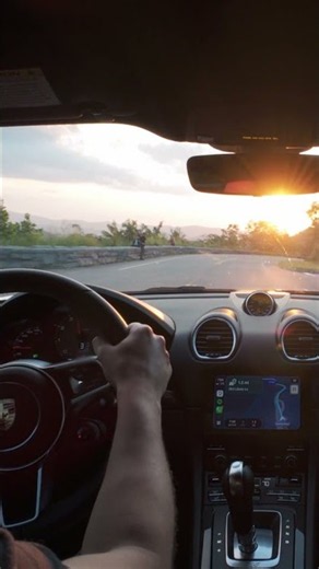 Unreal Sunset Driving Porsche on Foothills Parkway