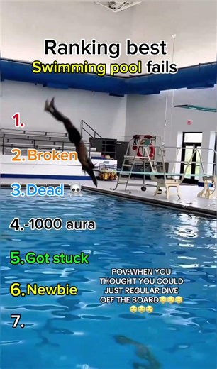 Ranking funniest swimming pool fails #fail #rankingshorts #funnyshorts