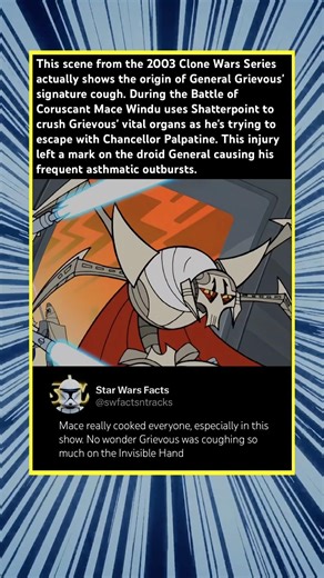The real reason behind the Generals cough #starwars #starwarsfacts #lore #shorts