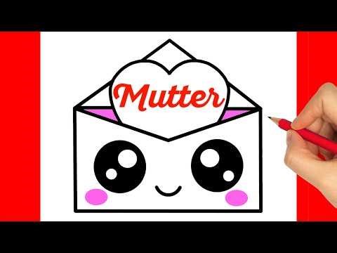 Mama Muttertag MUTTERTAG ZEICHNEN - DIY MUTTERTAG BASTELN - GESCHENKIDEEN - Muttertagszeichnung
