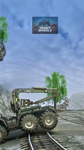 NOT GIVING UP! Crane Truck Drags Sand Dump Truck & Huge Logs Through Brutal Rocks! 💥🚛🪨🌲 #fypシ