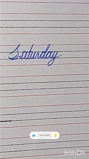 saturday#_How to write word saturday in cursive writing