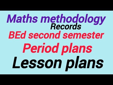 Maths methodology Period plans|BEd second semester|BEd Records#bed #bedtlm #records #lessonplan