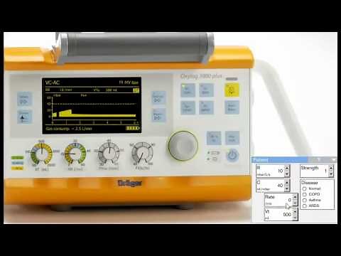 Using the Oxylog 3000 simulator to show patient ventilator asynchrony