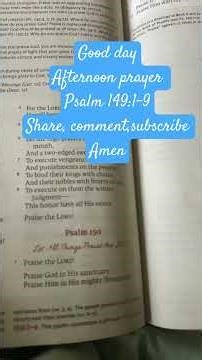 Psalm 149: 1-9 afternoon prayer #bibleverseofthedayencouragement