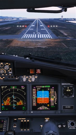 PMDG Boeing 737-800 floaty landing into Cagliari 🇮🇹 in Microsoft Flight Simulator 2024 #shorts