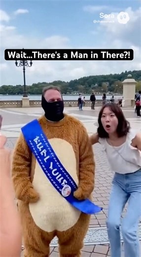 Mascot Head Blown Away by Wind 😱 #mascot #head #wind #chaos #happening #funny