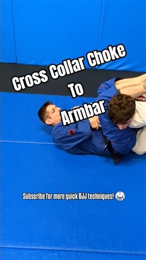 Cross Collar Choke to Armbar from Closed Guard | Quick Details #BJJ #JiuJitsu #bjjtechnique #armbar