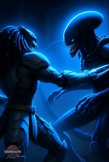 Anime Alien vs Predator | Epic Clash #shonenjpn #wallpapers #alienvspredator