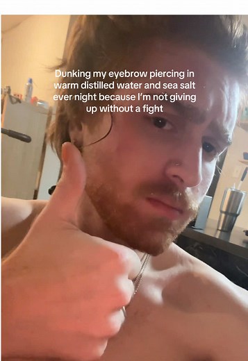 Eyebrow Piercing Care: Cleaning with Saltwater