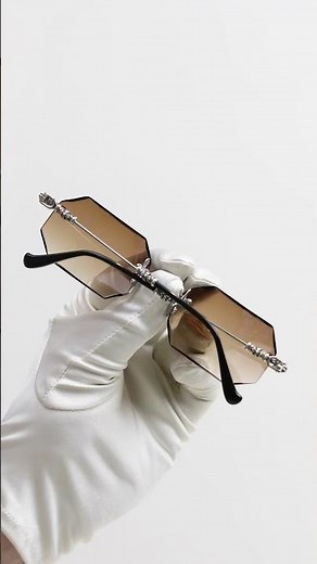 Chrome Hearts Pills III Custom Silver Brown Diamond Cut Sunglasses Unboxing