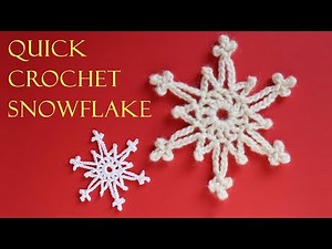 Crochet fast 2-round snowflake (New improved version)