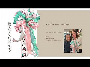 New Product! Wood Bow Maker with Pegs Designed for Making Bows with Short Ends or Scrap Ribbon