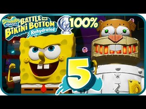 SpongeBob Battle for Bikini Bottom Rehydrated 100% Walkthrough Part 5 (PS4) Robo-Sandy Boss
