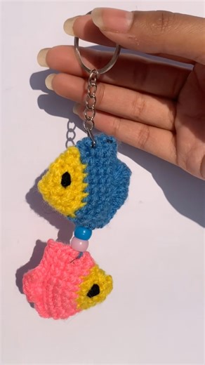 Crochet mini Fish 🐠. #crochet #crochetfish #handmade #fish #crochetideas #youtube #shorts