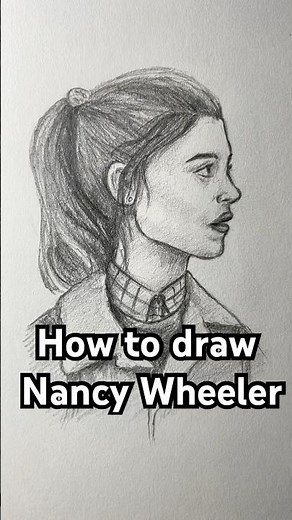How to draw Nancy Wheeler from Stranger Things! Easy! #art #strangerthings #nancywheeler #howtodraw