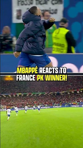 Mbappé REACTS to France's GAME WINNER PK! 🔥 #soccer #france #mbappé