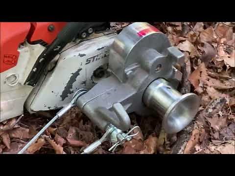 Simpson Capstan Chainsaw Winch, pulling some logs out of the woods!!